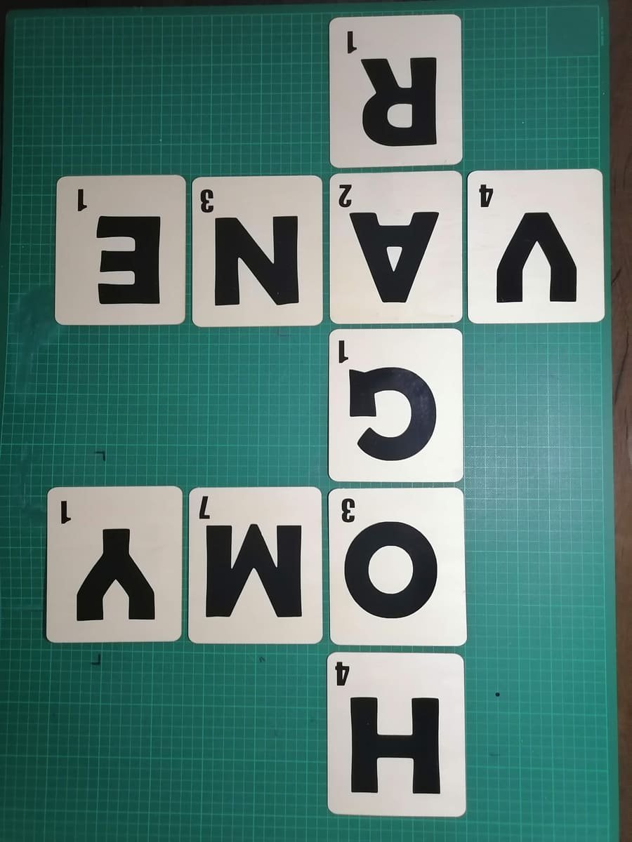 Letras en relieve